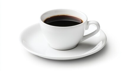 Obraz premium White coffee cup