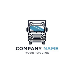 Modern Truck Logo with Company Name and Tagline on White Background - Ideal for Logistics, Delivery, and Transportation Services, Flat Vector Elements, Vector Illustration, Simple Vector, Stylized