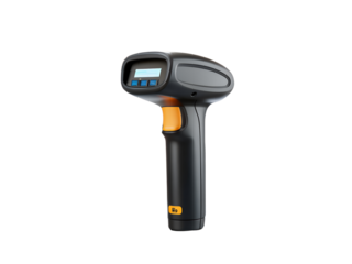Barcode scanner isolated on transparent background studio