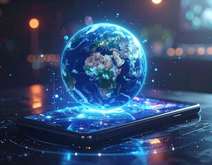 Holographic Earth on a phone