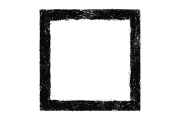 Distressed Grunge Frame with Rough Scratched Border and Dirty Ink Texture