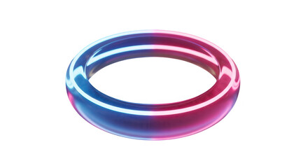 3d rendering of a torus isolated on transparent background