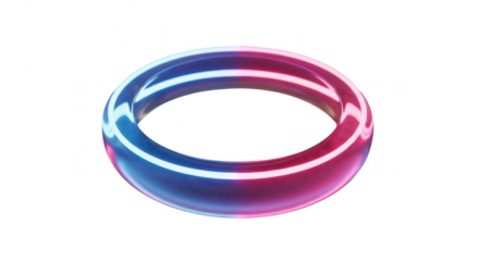3d rendering of a torus isolated on transparent background