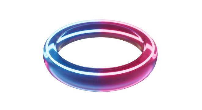 3d rendering of a torus isolated on transparent background