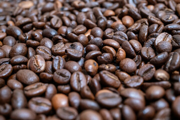 coffee beans background macro shot