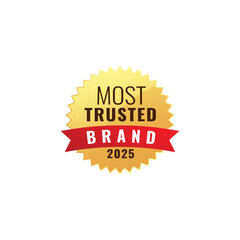 2025 top ranked most trusted brand sticker