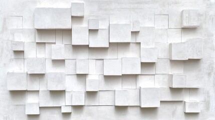 Abstract white cubes background