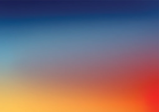 A vibrant, smooth gradient background that transitions from a dark blue and sky blue at the top to warm colors like orange and red at the bottom, mimicking a sunset or sunrise sky.