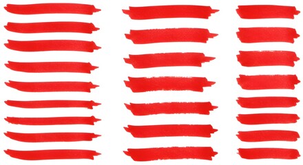 Red brush strokes collection