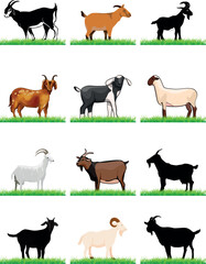 Goat Vector Design symbol art