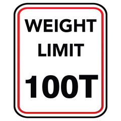 Maximum Vehicle Load 100000 Kg Road Sign – Heavy Truck Restriction and Freight Transport Capacity Control Symbol