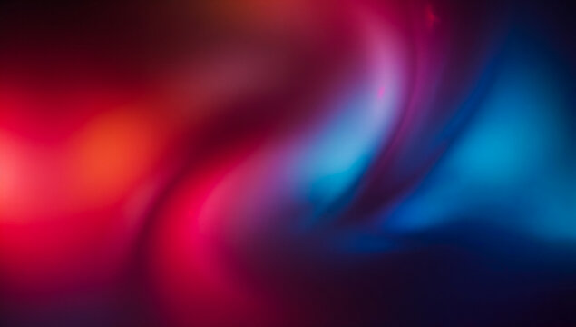 A surreal, vibrant cinematic abstract gradient blending fiery red and cool cyan into deep black, with subtle film grain, photorealistic detail, and dreamlike swirling movement, perfect for digital bac