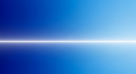 Abstract blue gradient background with a horizontal white line in the middle