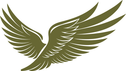 Artistic depiction of a bird in flight rendered with vibrant colors and clean lines suitable for various design applications
