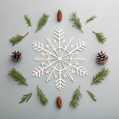 christmas background with snowflakes