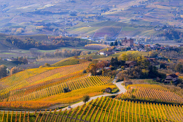 Diano d'Alba, Langhe Vineyards in Autumn, Piedmont, Italy