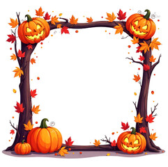 halloween pumpkin frame