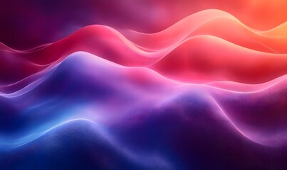 Obraz premium Abstract waves of vibrant colors flowing smoothly in a seamless and mesmerizing pattern design