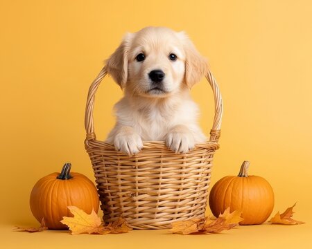 Cute tabby cat with pumpkin. Gray kitty resting with pumpkin on wicker chair with woolen blanket. Fall mood autumn vibes. Thanksgiving day. Adorable feline companion enjoys gourd. ash