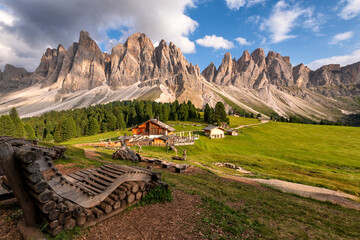 view of the Odle, Dolomites, Italy
