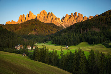 view of the Odle, Dolomites, Italy