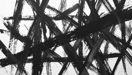Overlapping crosshatch black brush strokes in a rough textured design, ideal for artistic projects, digital graphics, edgy illustrations, abstract overlays, and modern creative compositions