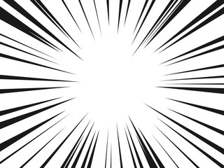 Obraz premium Black Line Comic Burst Effect