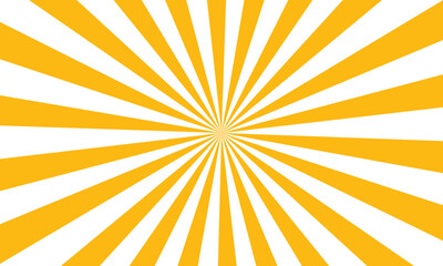 Bright Sunburst Pattern with Golden Rays on White Backdrop