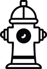 silhouette of a fire hydrant icon on white background