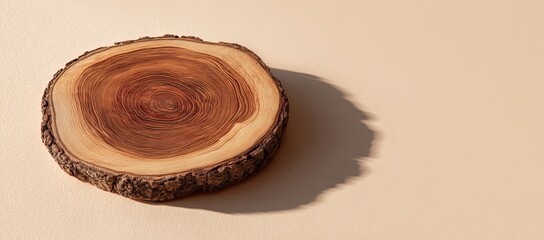Natural Wood Slice with Rough Bark tree trunk
