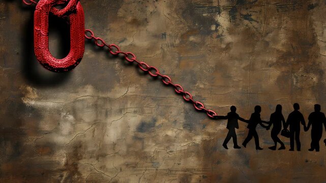 Slave trade journey: captivity pain, chained existence, racial bias, human trafficking, enslaved lives, oppressive practice, freedom lost, ownership cruelty, systemic racism, inhuman legacy.