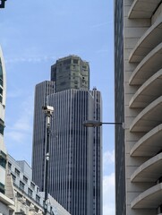 London, UK - 21 June 2025. View of Tower 42, a prominent skyscraper located in the City of London.