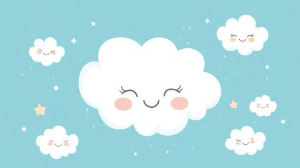 Cute clouds design