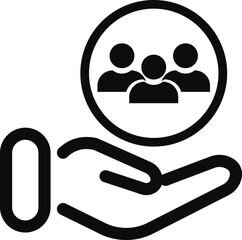 Customer Retention icon. customer service icon, total inclusive service, symbol isolated on white background  