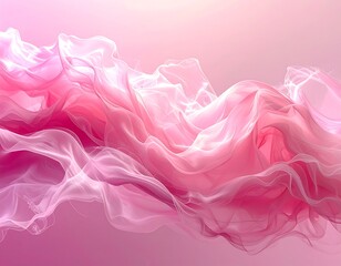 Abstract pink flowing fabric