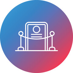 Dressing Room Line Gradient Circle Background Icon