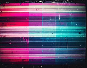 Colorful vintage TV static