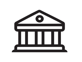 Minimal bank symbol financial interface clean line art artwork