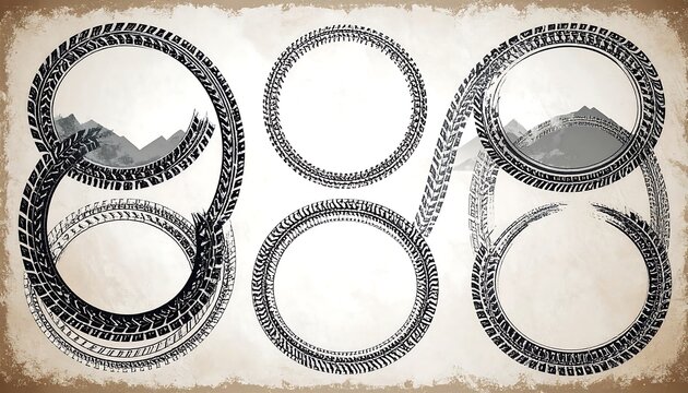 Tire track circular frames
