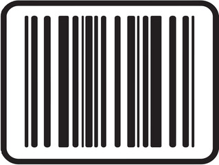 Clean barcode scanning read symbol minimal vector line art