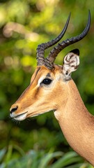 Naklejka premium Close-up of a deer's head