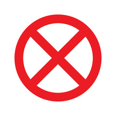 Fototapeta premium Clearway sign. No parking symbol