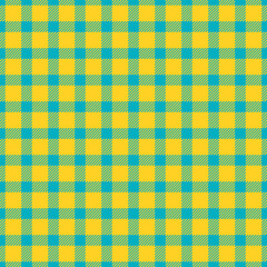 Vibrant checkered pattern in golden yellow and turquoise. This seamless texture is ideal for backgrounds, textiles, and retrothemed design projects. Adds a playful, vintage touch.