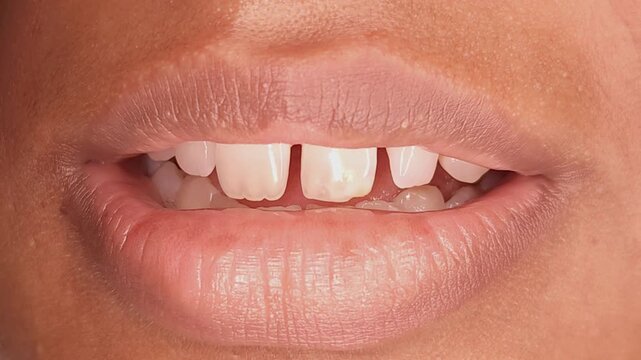 Attractive young girls lips and mouth, healthy skin face without makeup. Young woman face with sexy lips.