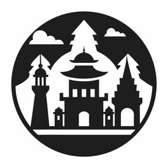 Fototapeta premium Pagoda Icon