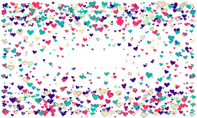 Joyful celebration A vibrant scatter of colorful hearts creates a festive, romantic backdrop perfect for Valentines Day, wedding invitations, or any project needing a playful, loving touch.