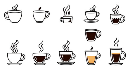 coffee cup line art, coffee line drawing, minimalist coffee icon, coffee mug outline, tea cup line art, hot drink icon, caffeine symbol, barista design, espresso cup, cappuccino line art, latte icon, 