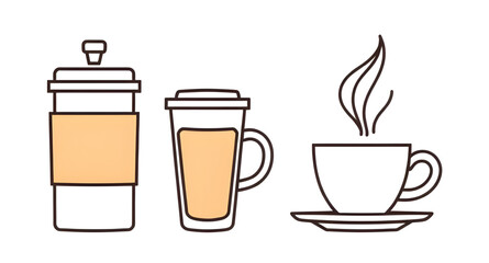 coffee cup line art, coffee line drawing, minimalist coffee icon, coffee mug outline, tea cup line art, hot drink icon, caffeine symbol, barista design, espresso cup, cappuccino line art, latte icon, 