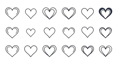 set of heart shaped hearts