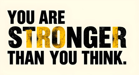 motivational quote, inspirational poster, positive message, typography design, you are strong, empowering quote, motivational typography, self belief, self motivation, encouragement, strong mindset, i